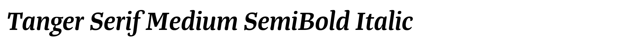 Tanger Serif Medium SemiBold Italic image